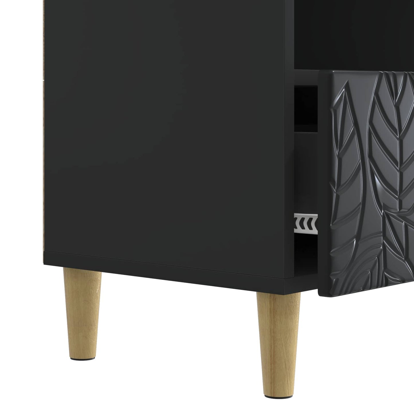 TV Cabinet 102 x 34.5 x 50 cm Black Engineered Wood