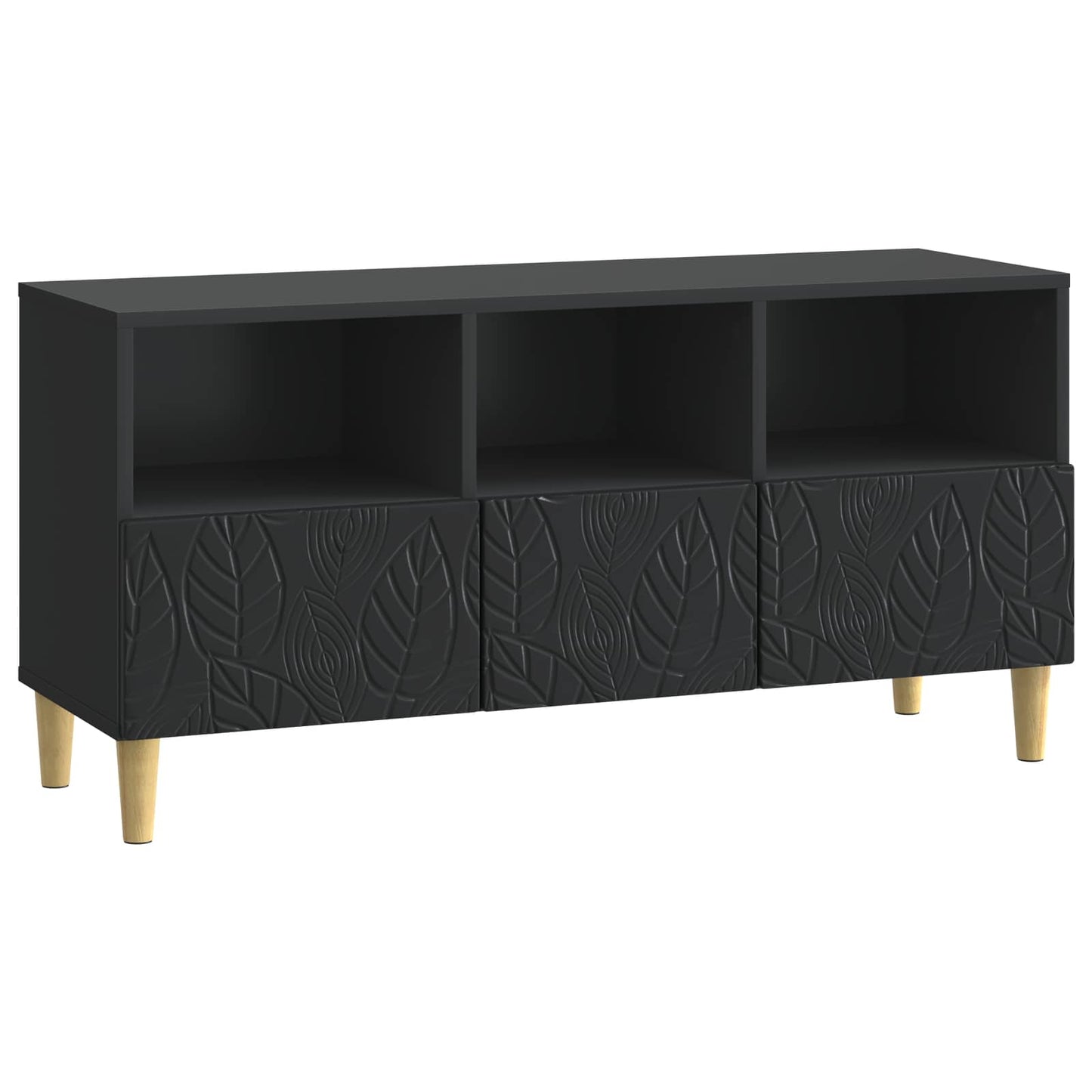 TV Cabinet 102 x 34.5 x 50 cm Black Engineered Wood