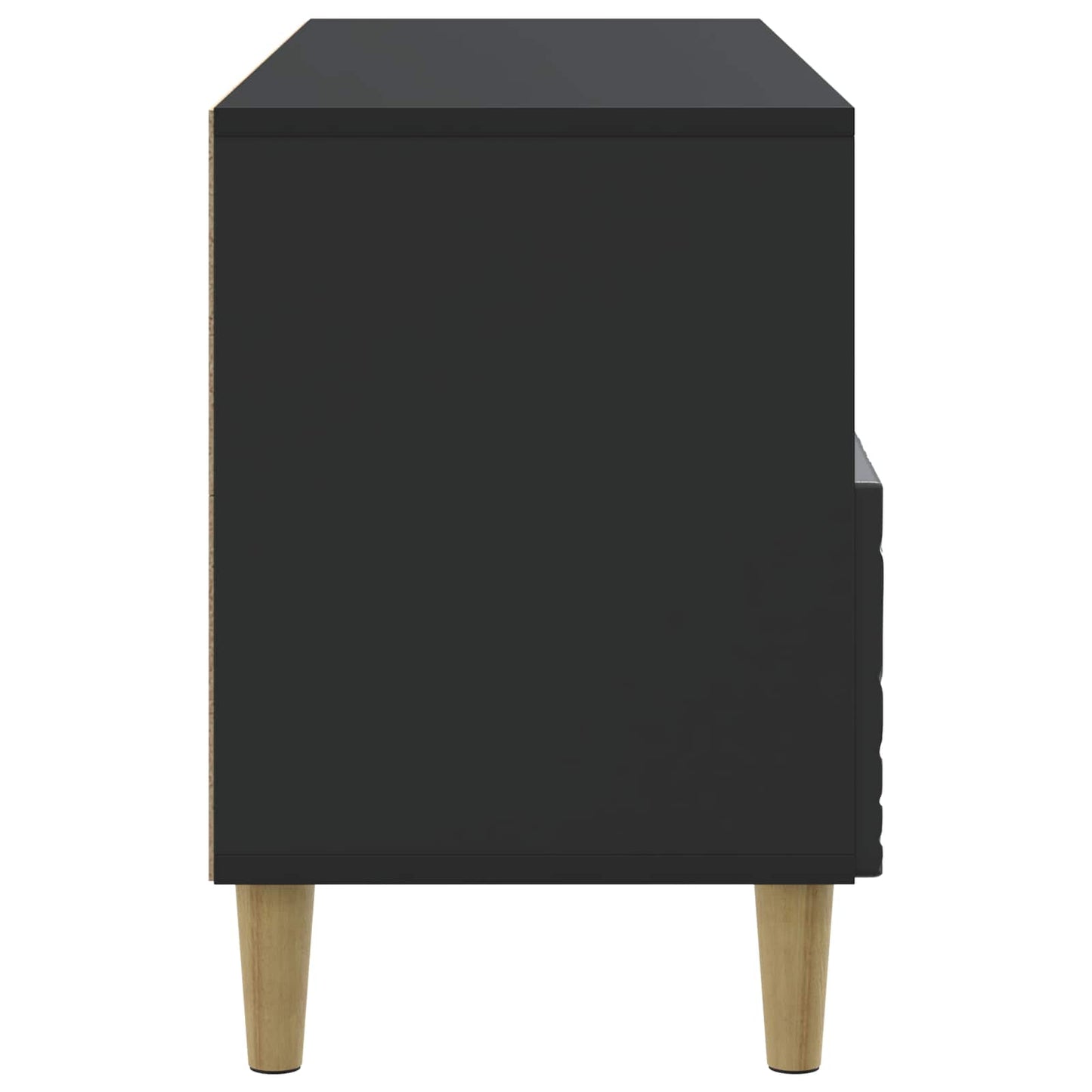 TV Cabinet 102 x 34.5 x 50 cm Black Engineered Wood