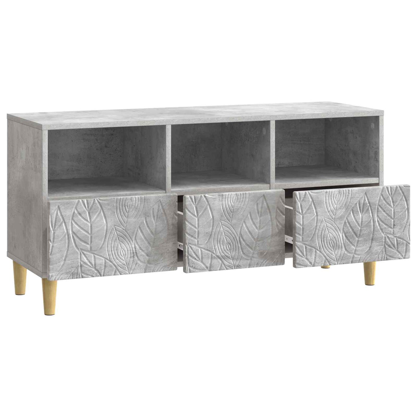 TV Cabinet 102 x 34.5 x 50 cm Concrete Grey Engineered Wood