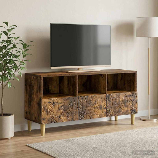 TV Cabinet 102 x 34.5 x 50 cm Smoked Oak Engineered Wood