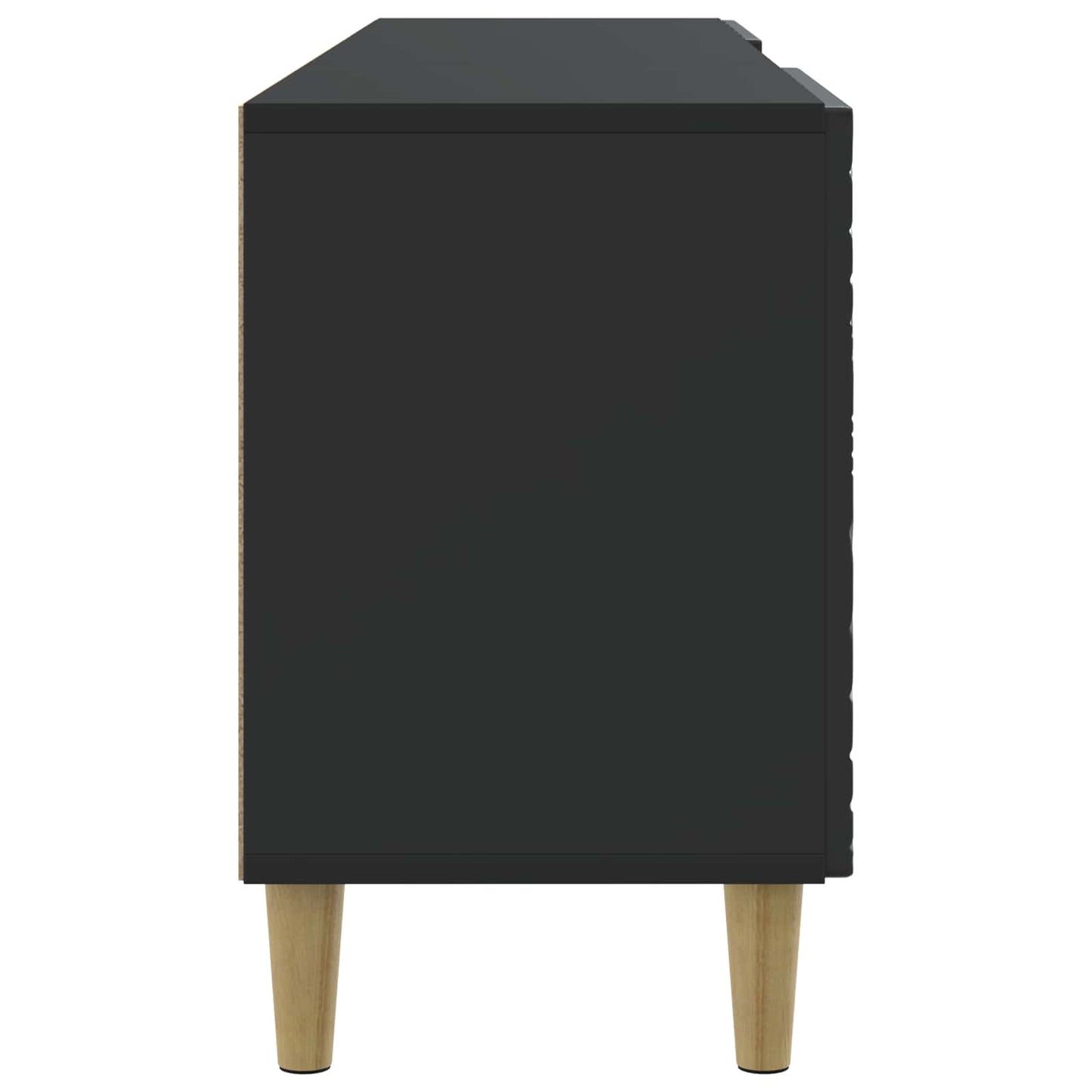 TV Cabinet 150 x 31 x 50 cm Black Engineered Wood