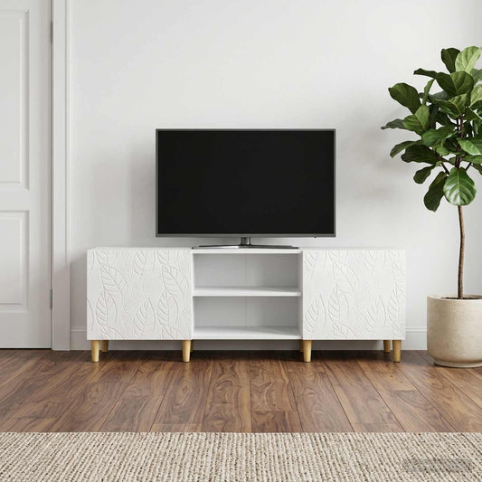 TV Cabinet 150 x 31 x 50 cm High Gloss White Engineered Wood
