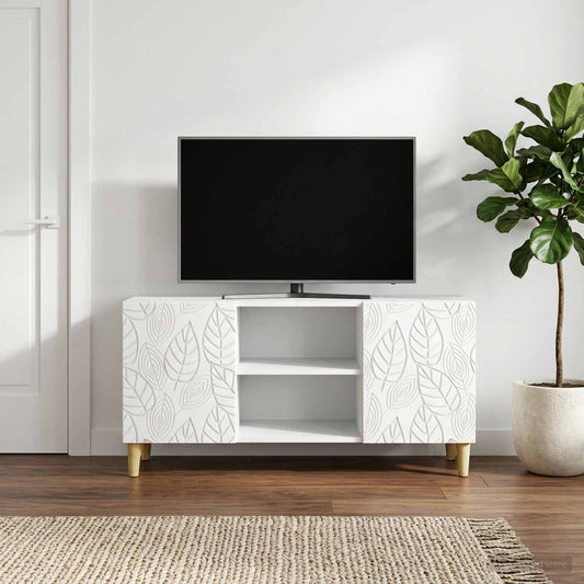 TV Cabinet 102 x 34.5 x 50 cm White Engineered Wood