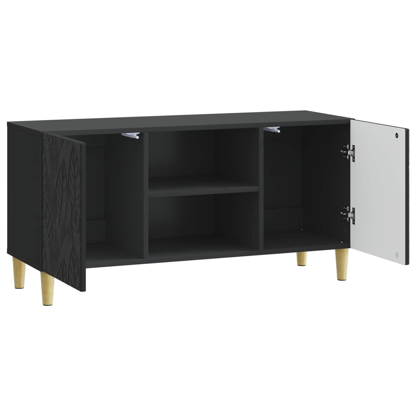 TV Cabinet 102 x 34.5 x 50 cm Black Engineered Wood
