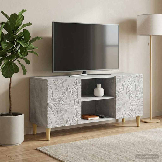 TV Cabinet 102 x 34.5 x 50 cm Concrete Grey Engineered Wood