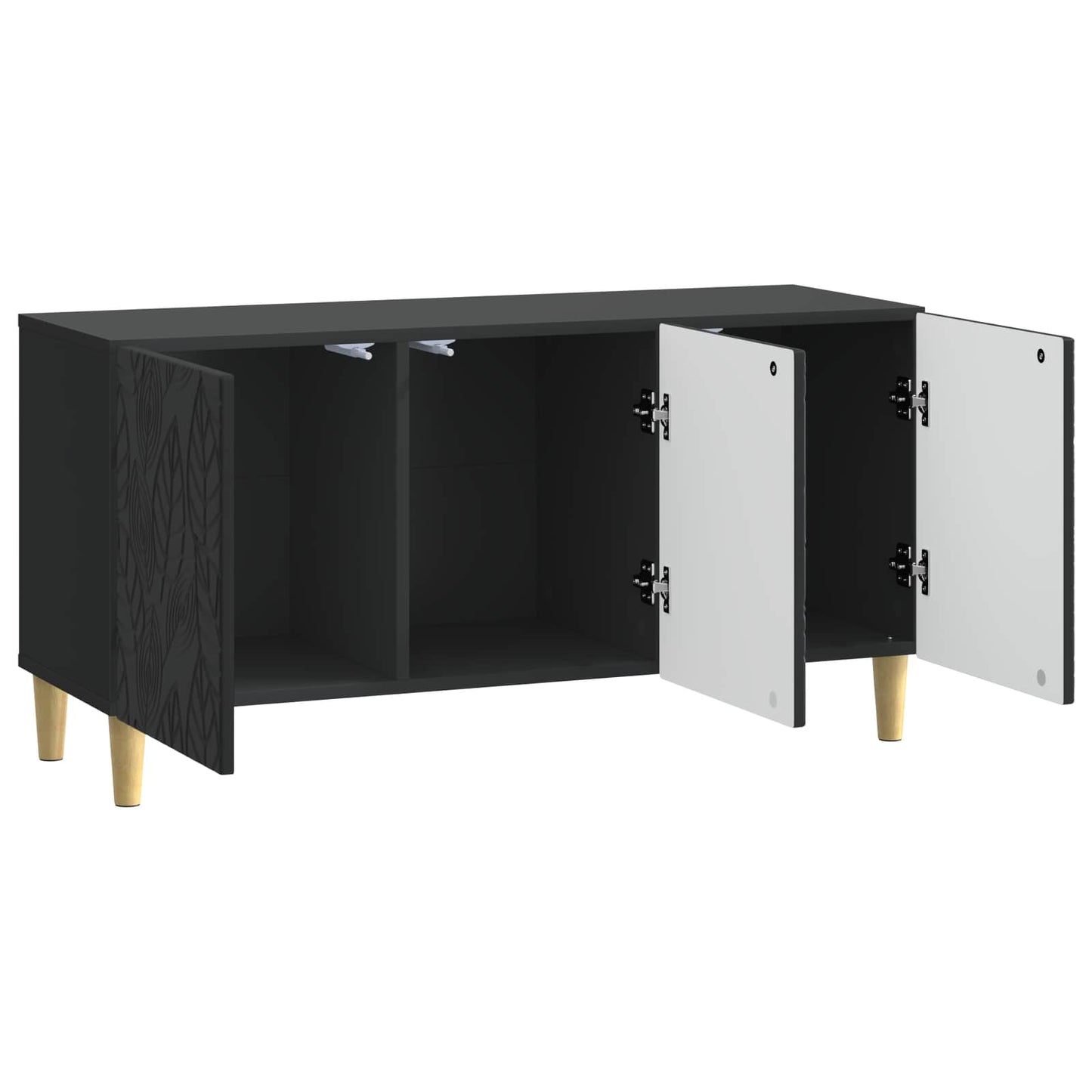 TV Cabinet 99 x 34.5 x 50 cm Black Engineered Wood