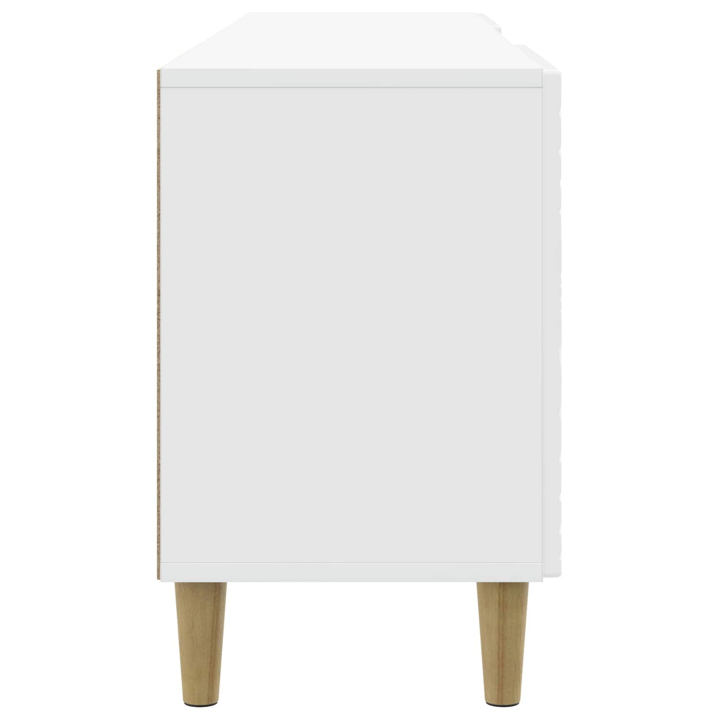TV Cabinet 99 x 34.5 x 50 cm High Gloss White Engineered Wood