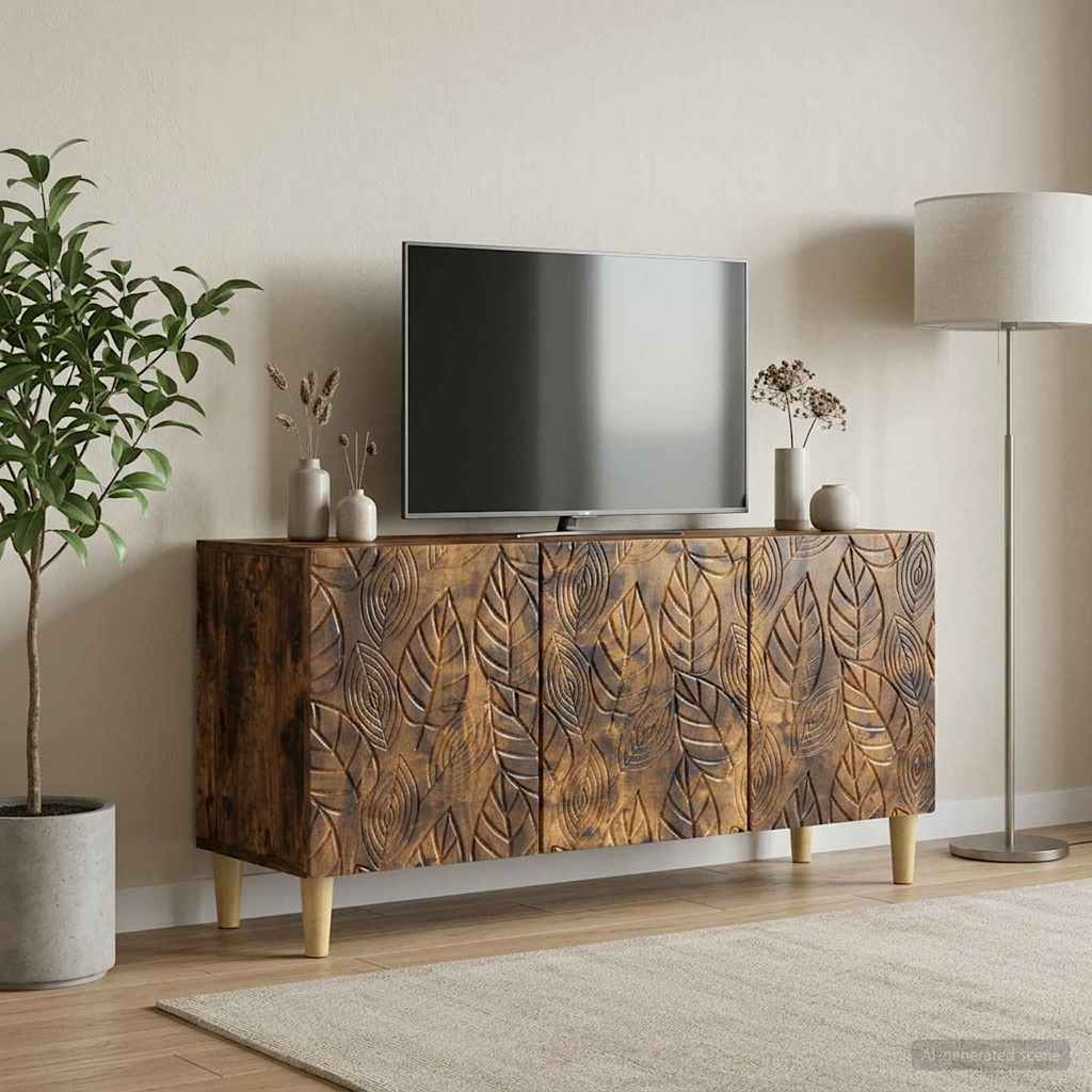 TV Cabinet 99 x 34.5 x 50 cm Smoked Oak Engineered Wood