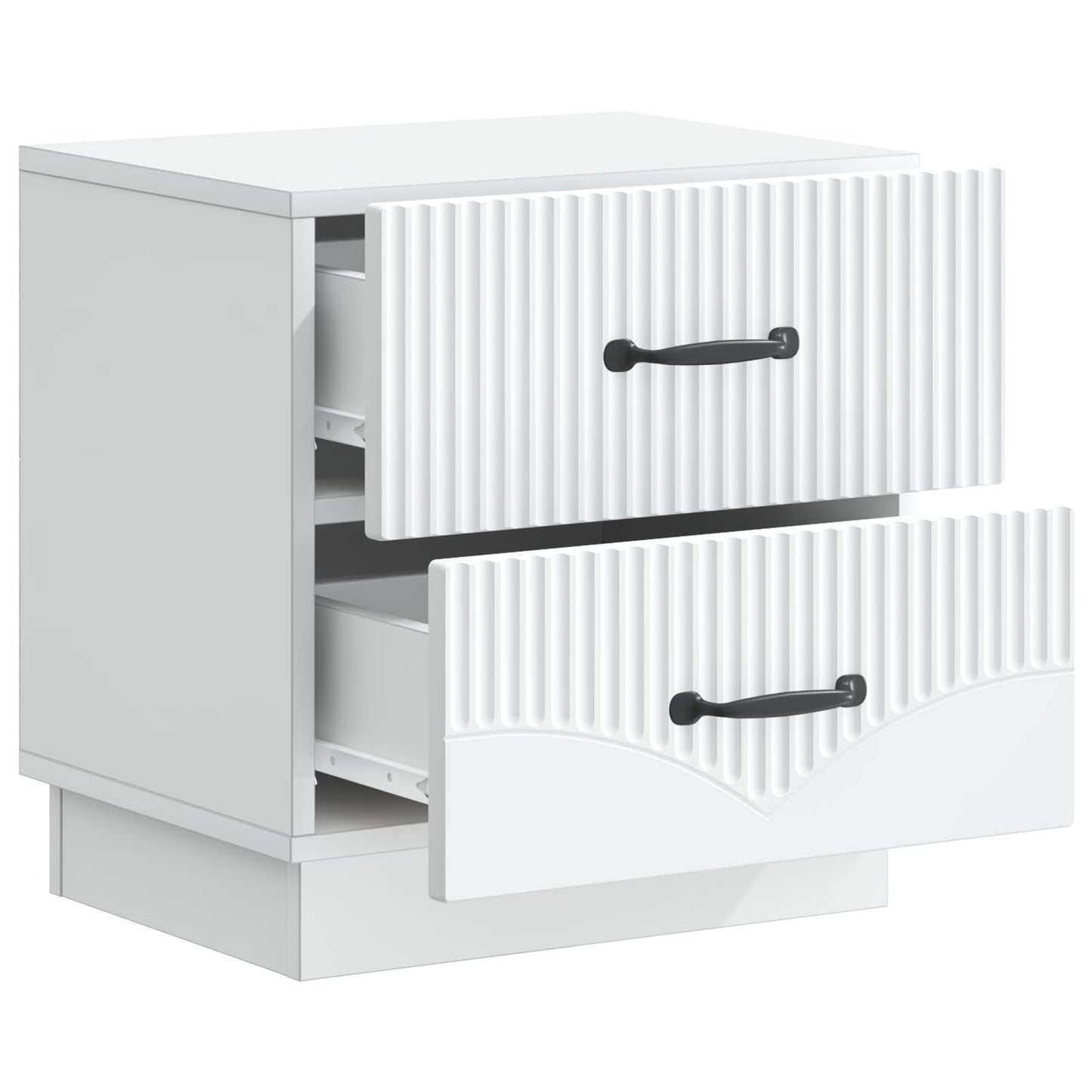 Bedside Cabinet 2 pcs White 43 x 34.5 x 44.5 cm Engineered Wood
