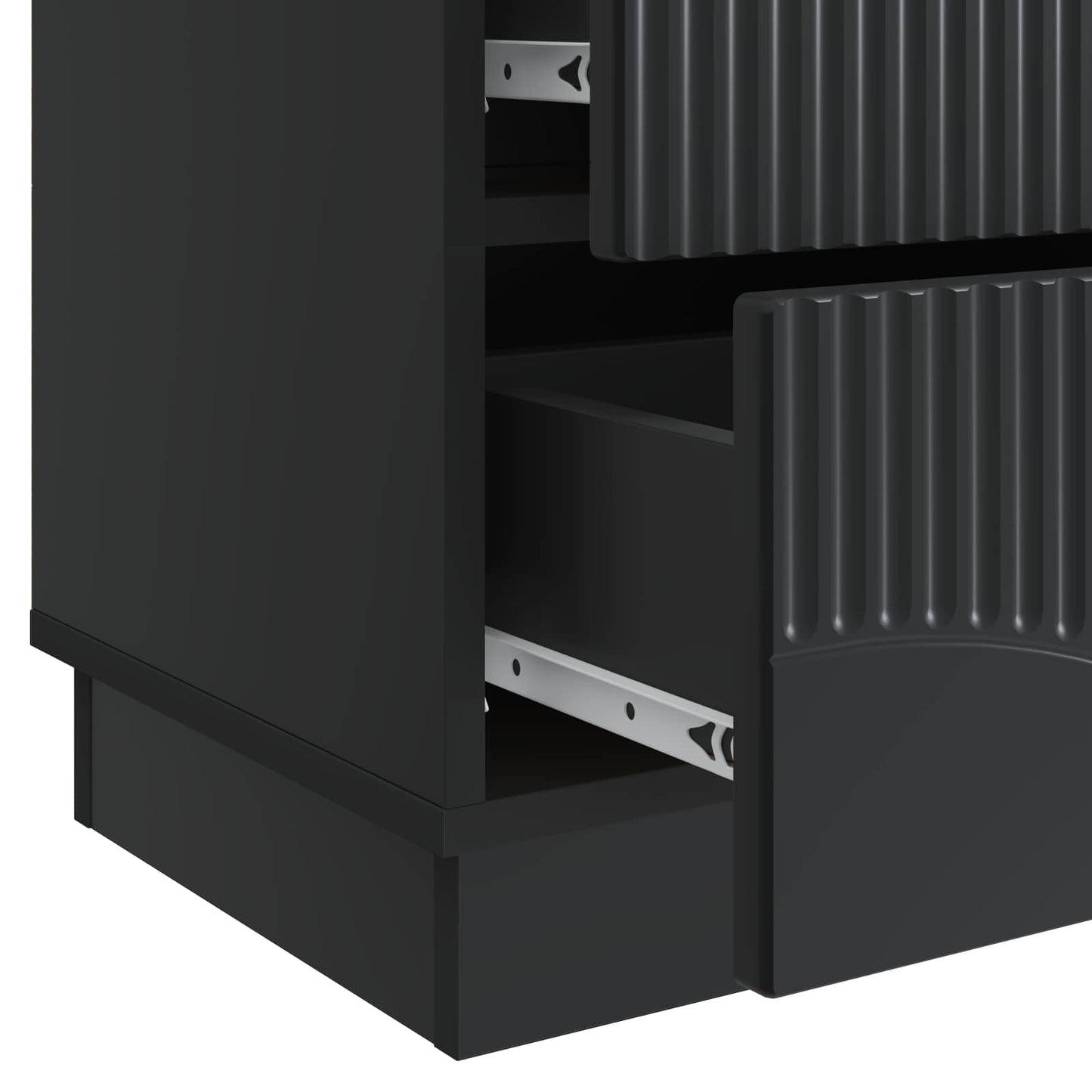 Bedside Cabinet Black 43 x 34.5 x 44.5 cm Engineered Wood