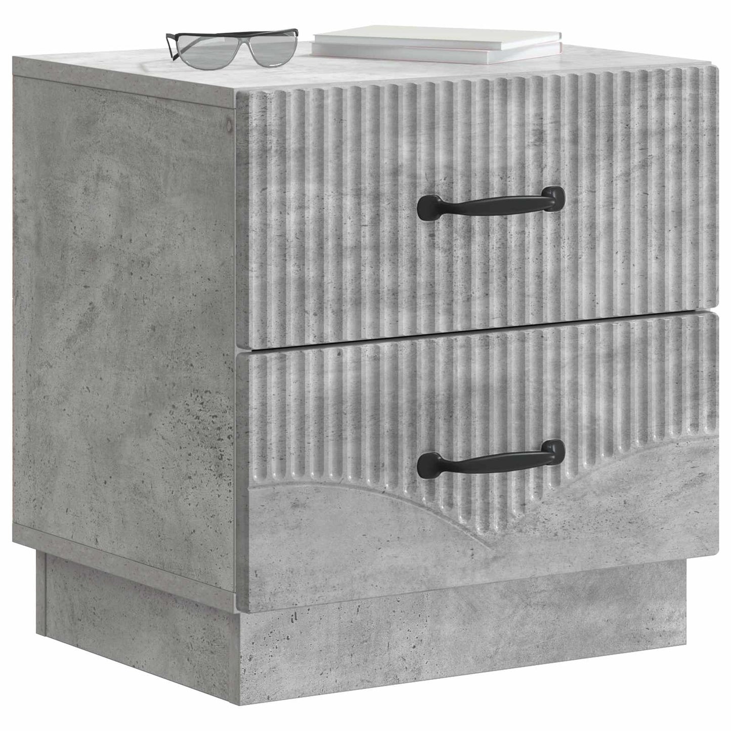 Bedside Cabinet with Drawer Concrete Grey 43 x 34.5 x 44.5 cm