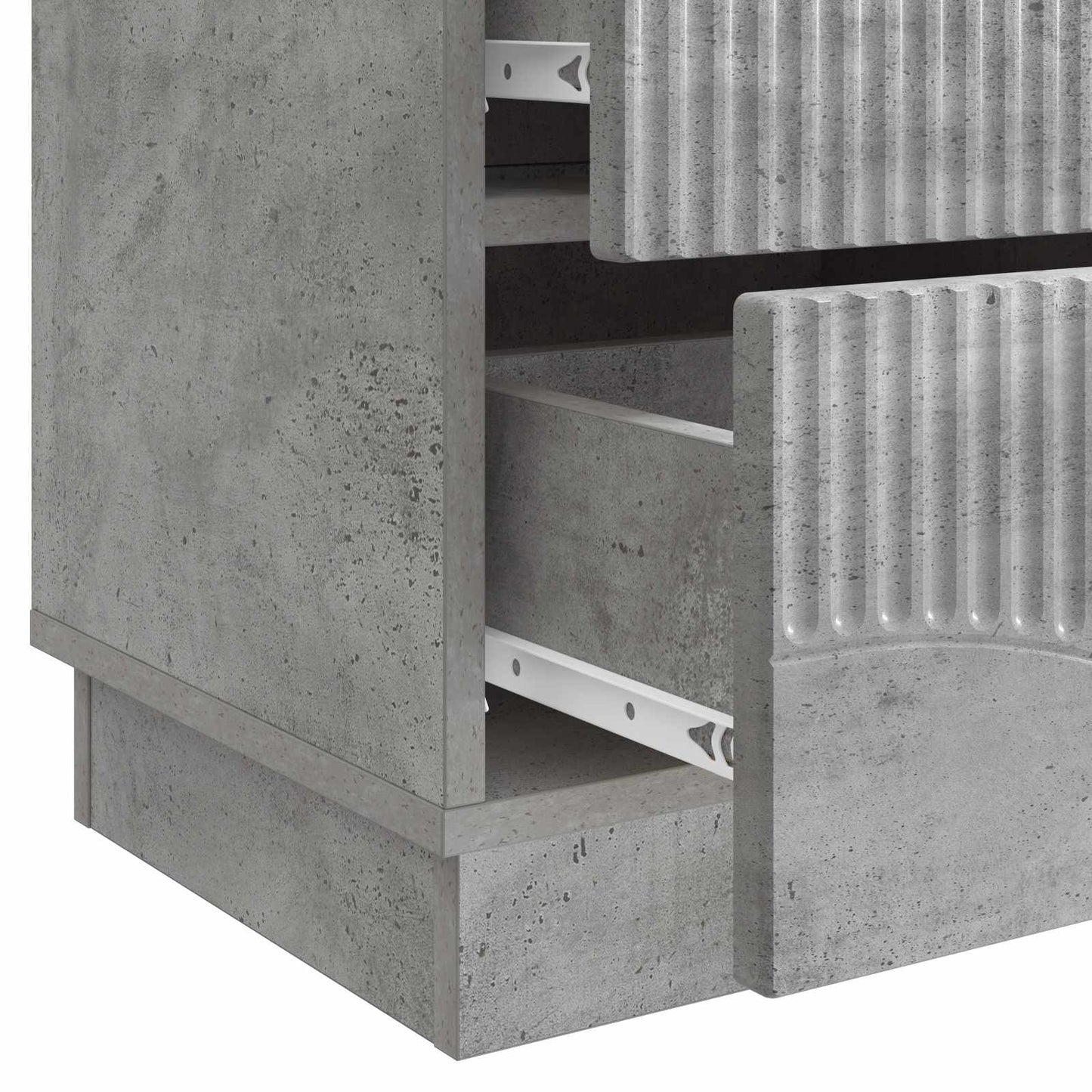 Bedside Cabinet 2 pcs Concrete Grey 43 x 34.5 x 44.5 cm