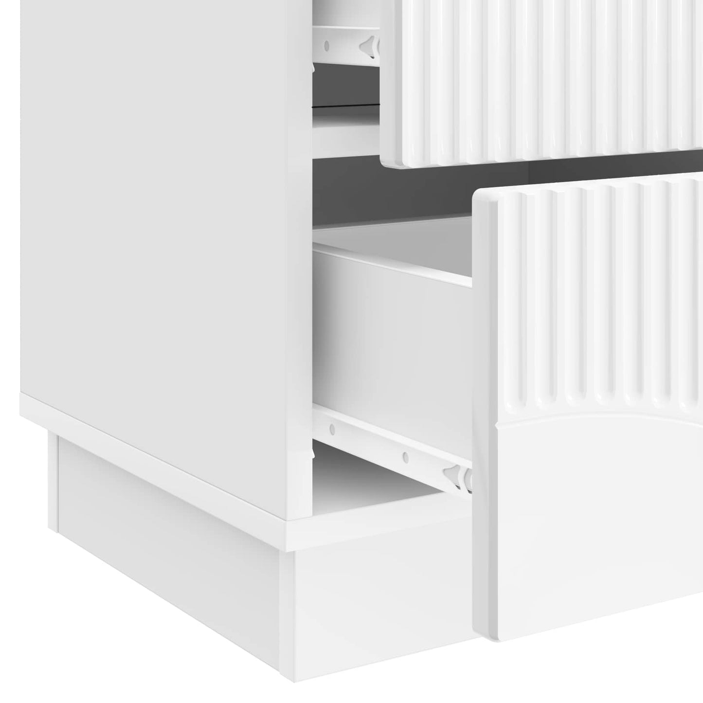 Bedside Cabinet High Gloss White 43 x 34.5 x 44.5 cm