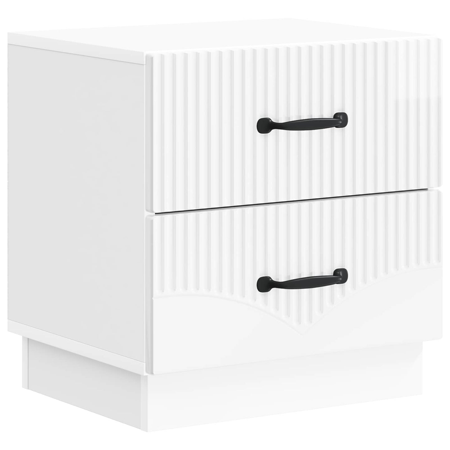 Bedside Cabinet 2 pcs High Gloss White 43 x 34.5 x 44.5 cm