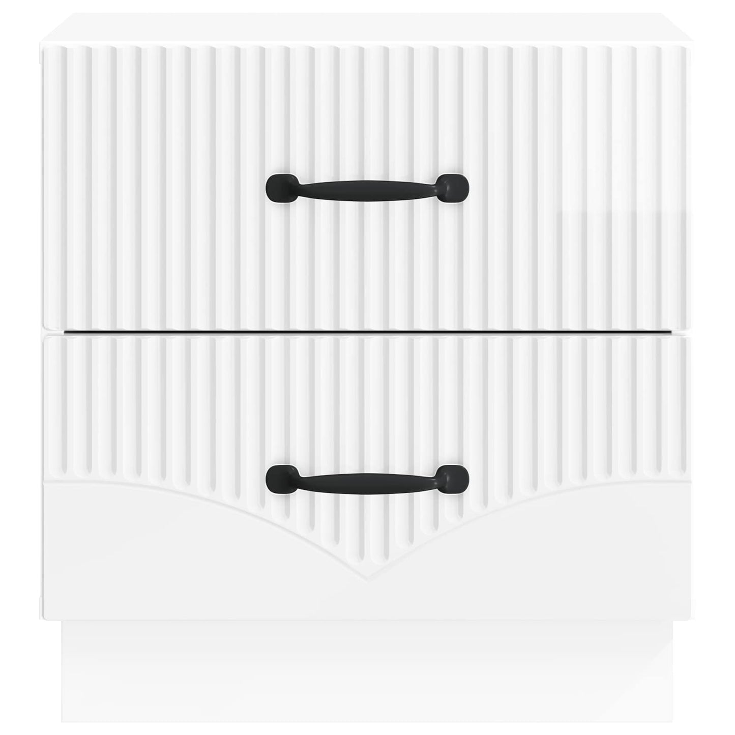 Bedside Cabinet 2 pcs High Gloss White 43 x 34.5 x 44.5 cm