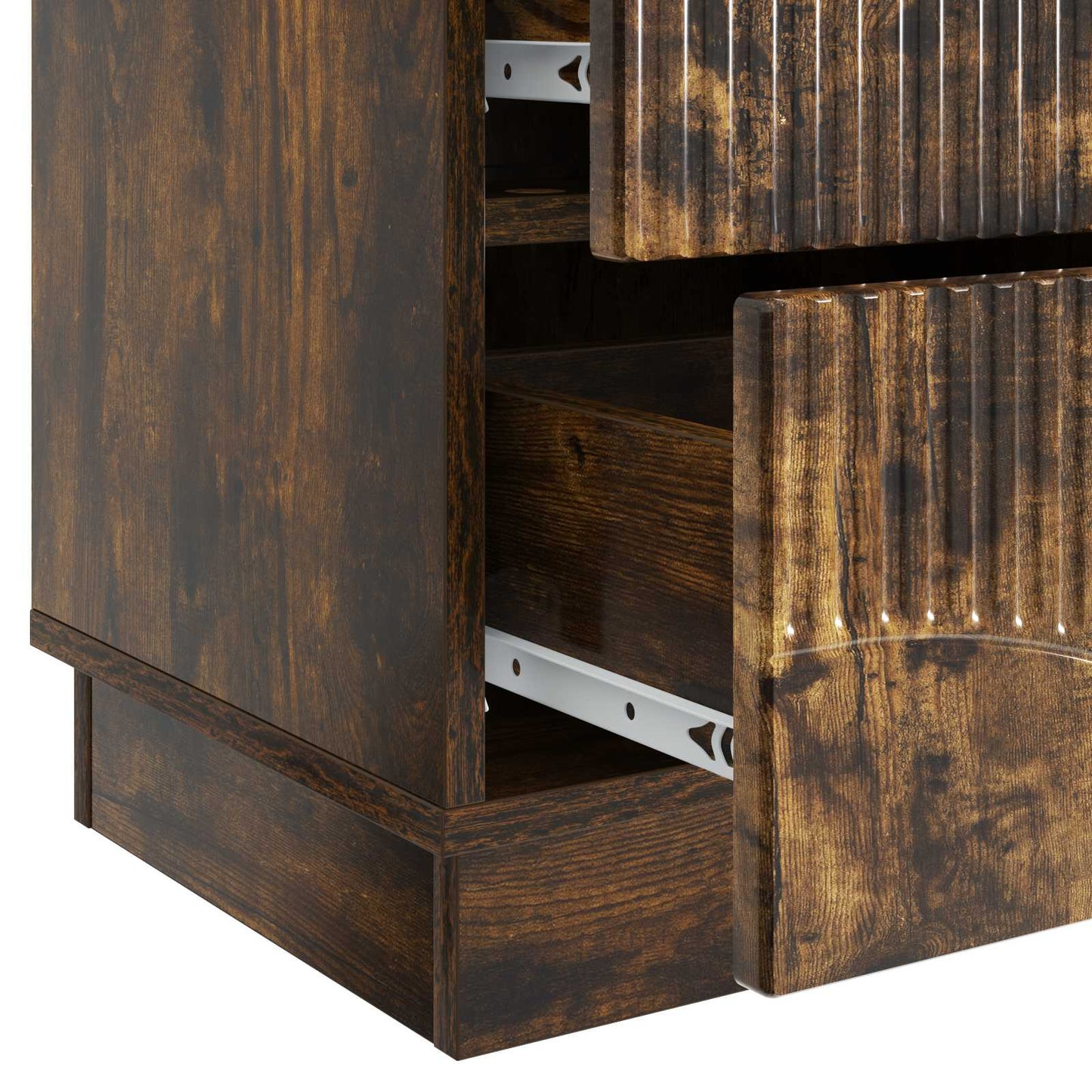Bedside Cabinet Smoked Oak 43 x 34.5 x 44.5 cm Engineered Wood