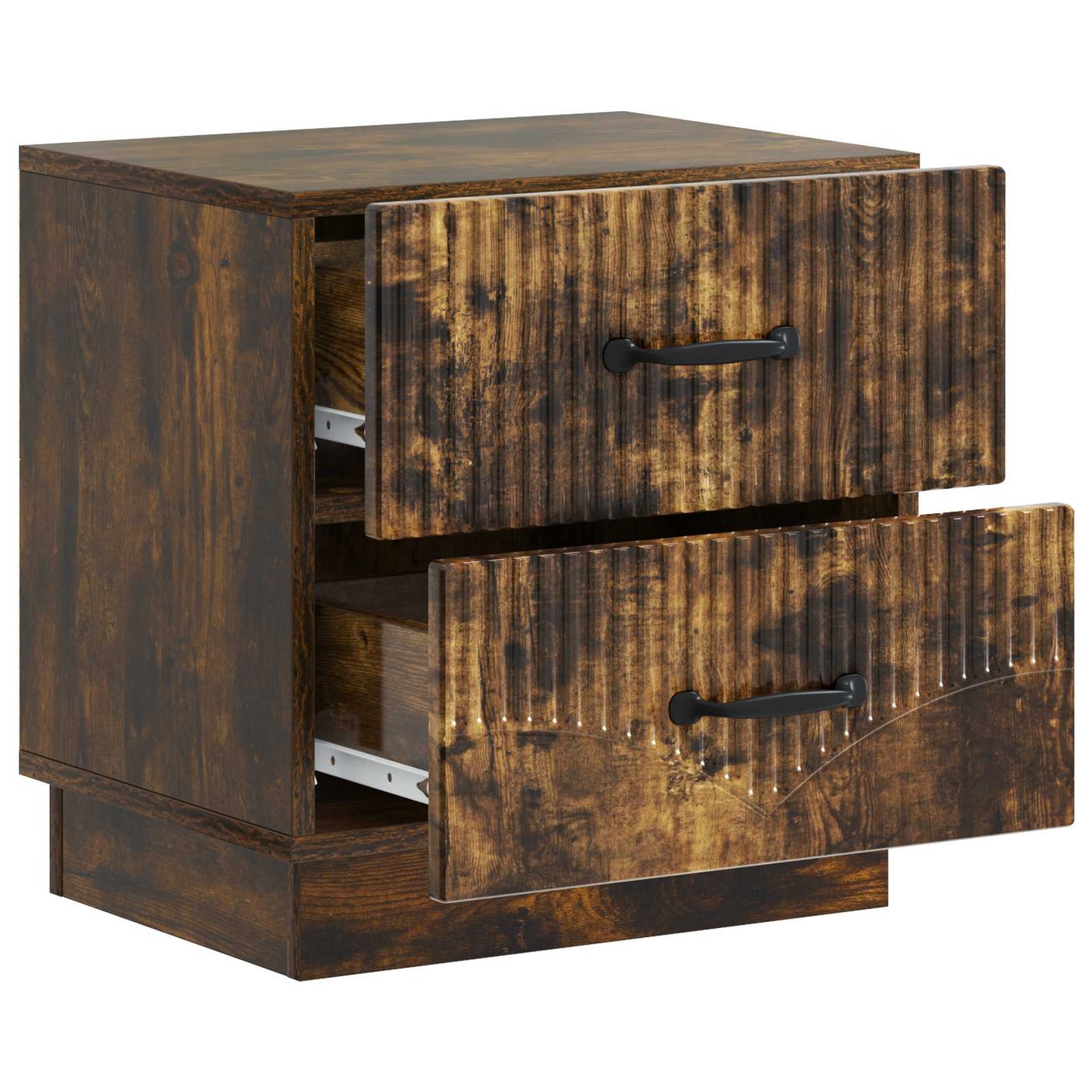 Bedside Cabinet Smoked Oak 43 x 34.5 x 44.5 cm Engineered Wood