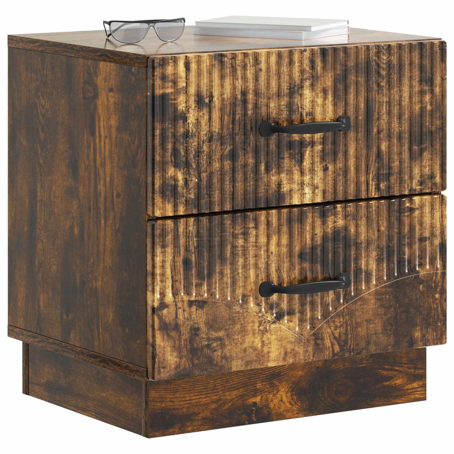 Bedside Cabinet Smoked Oak 43 x 34.5 x 44.5 cm Engineered Wood