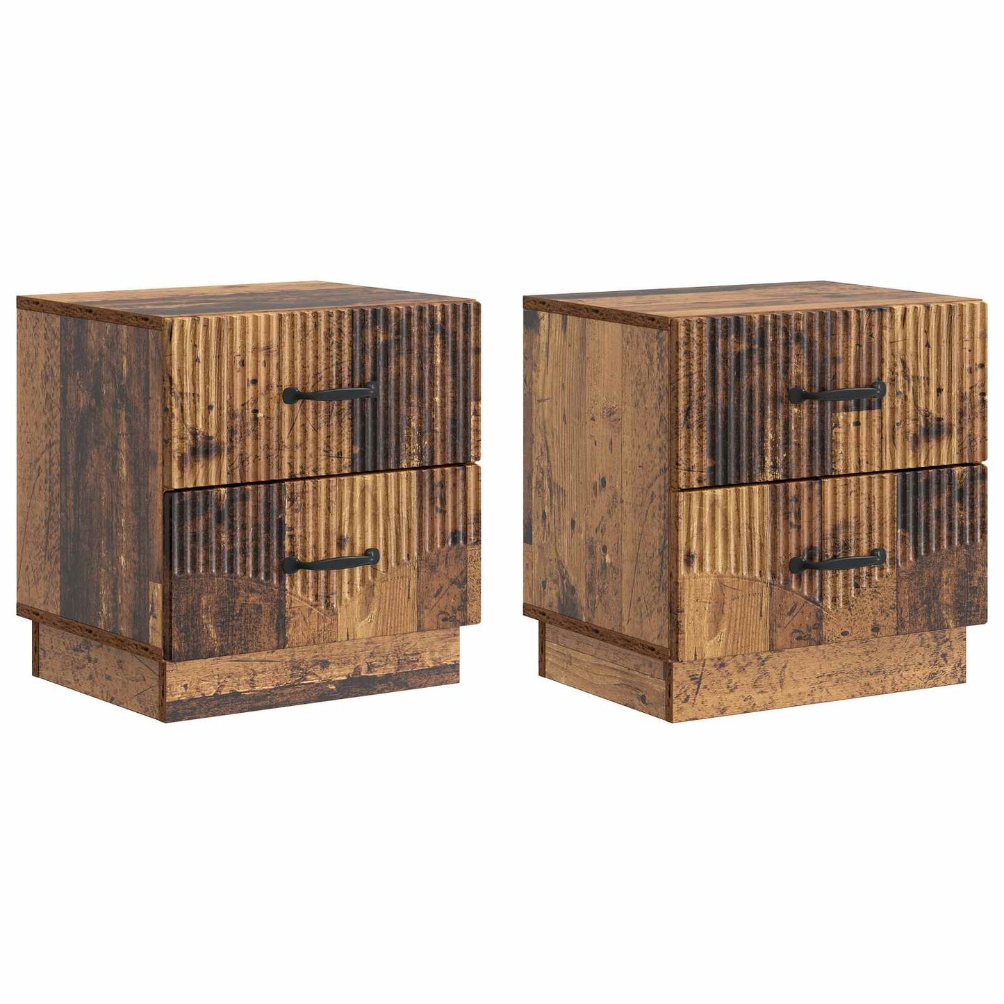 Bedside Cabinet 2 pcs Old Wood 43 x 34.5 x 44.5 cm