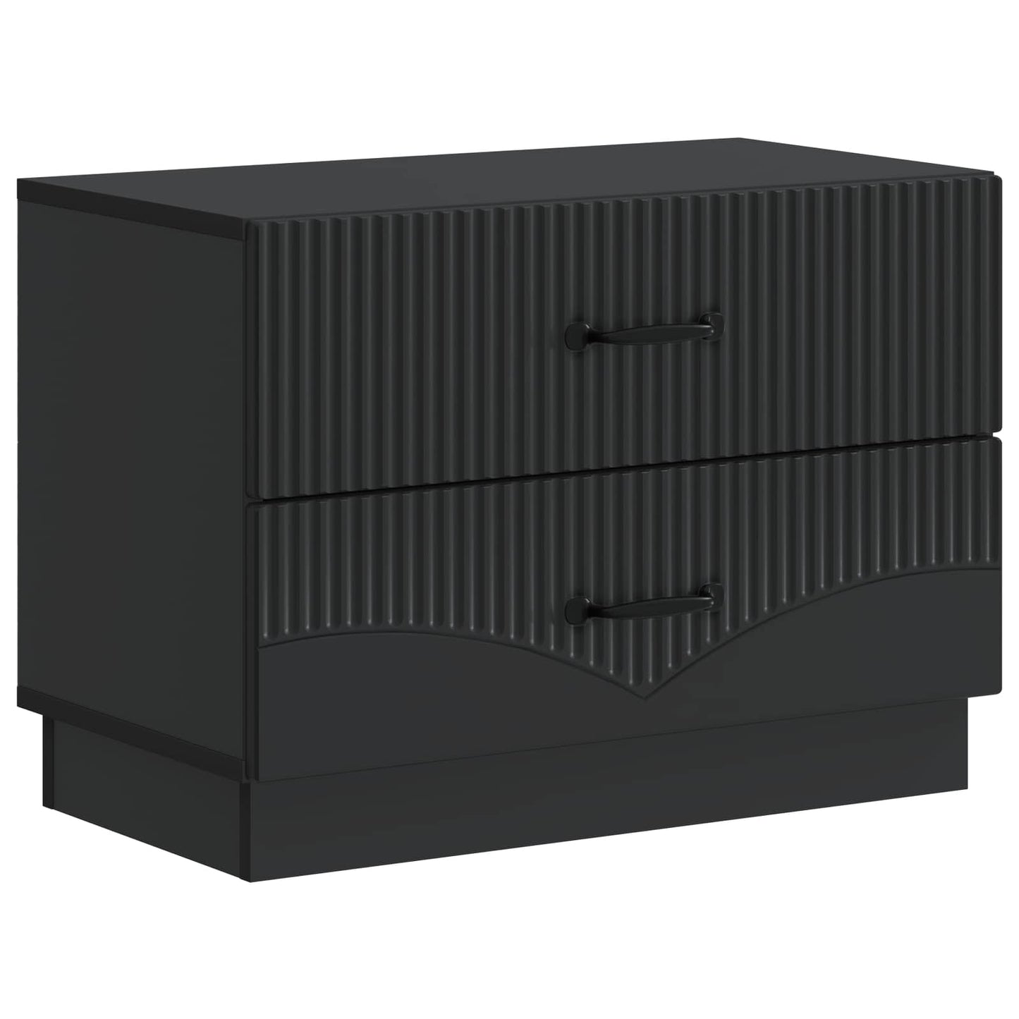 Bedside Cabinet Black 62 x 34.5 x 44.5 cm Engineered Wood