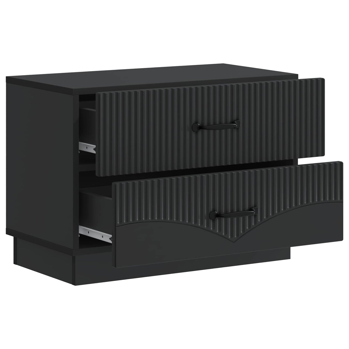 Bedside Cabinet Black 62 x 34.5 x 44.5 cm Engineered Wood