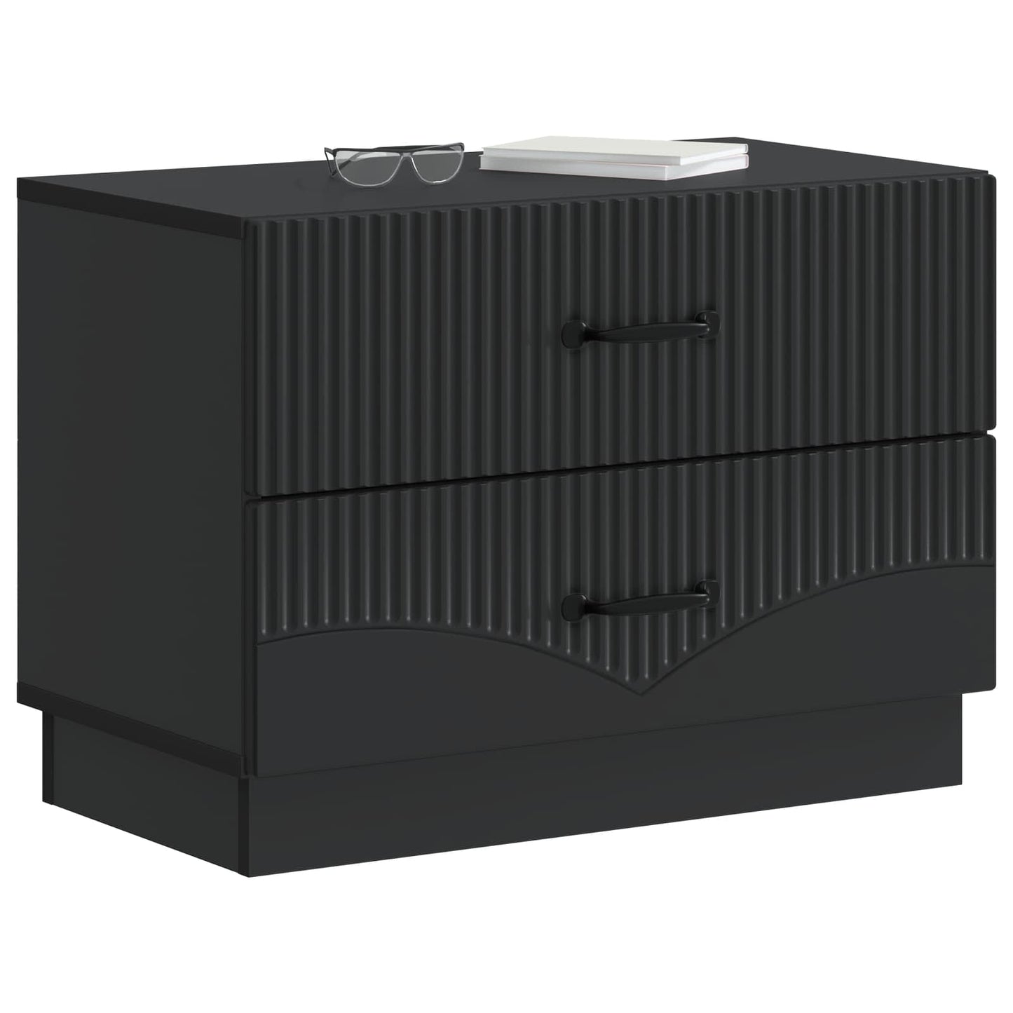 Bedside Cabinet Black 62 x 34.5 x 44.5 cm Engineered Wood