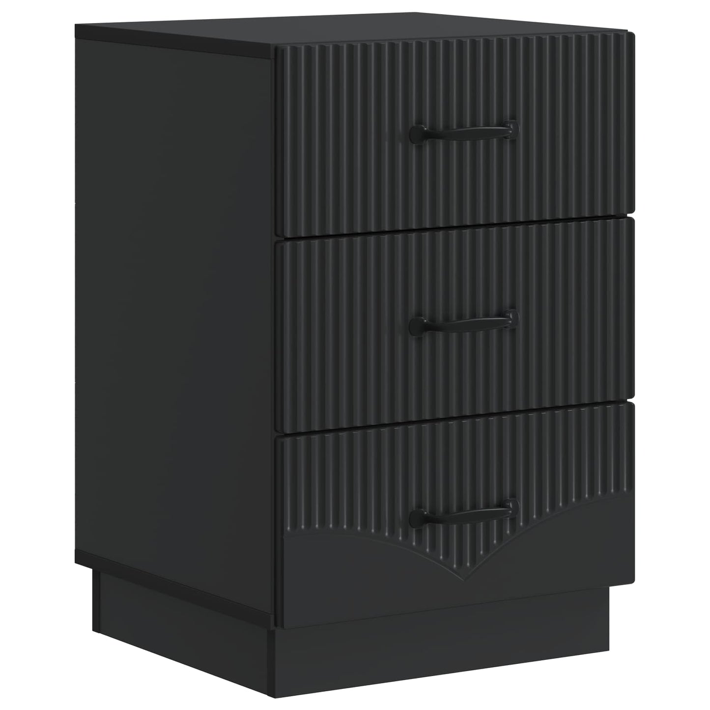 Bedside Cabinet Black 43 x 41 x 63.5 cm Engineered Wood