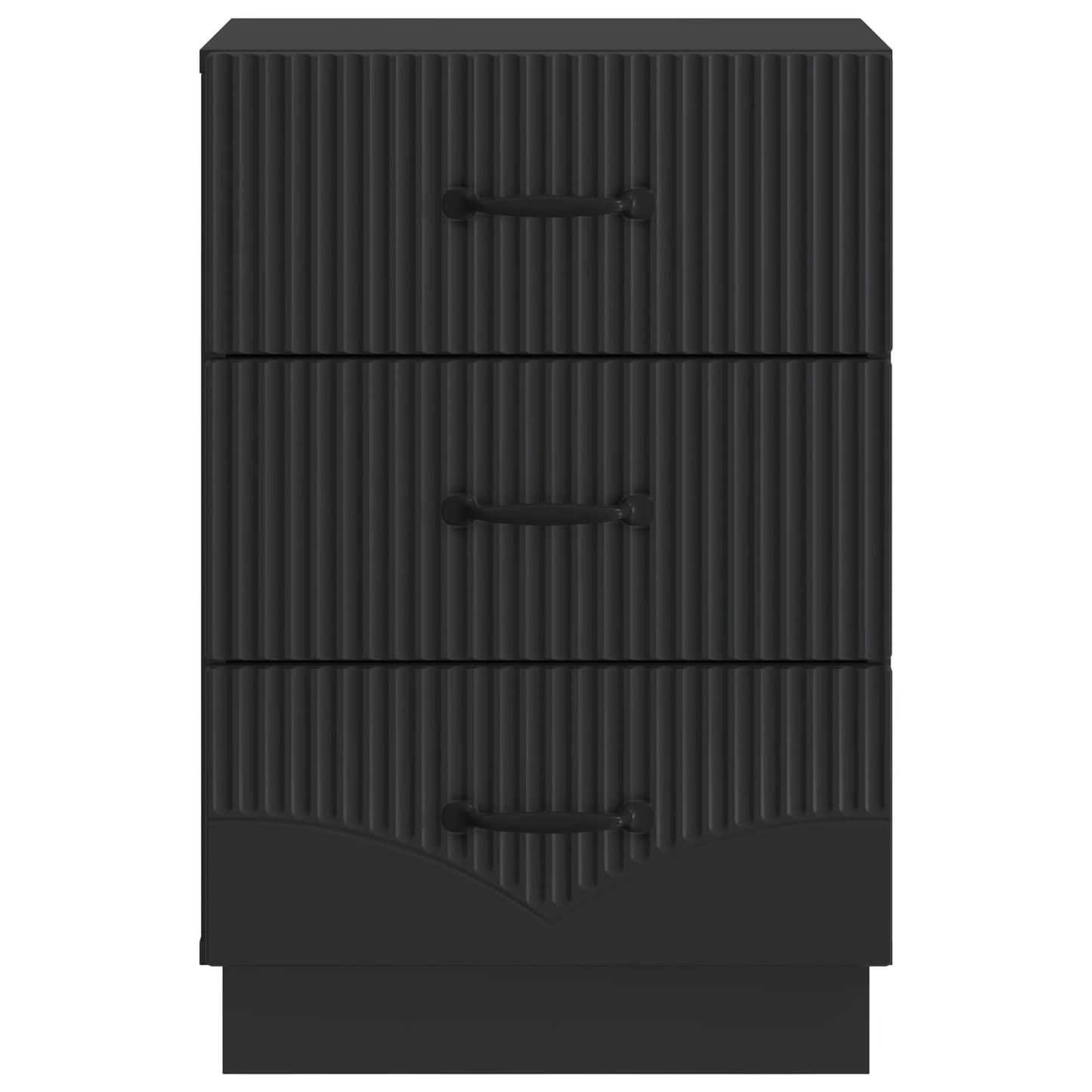 Bedside Cabinet Black 43 x 41 x 63.5 cm Engineered Wood