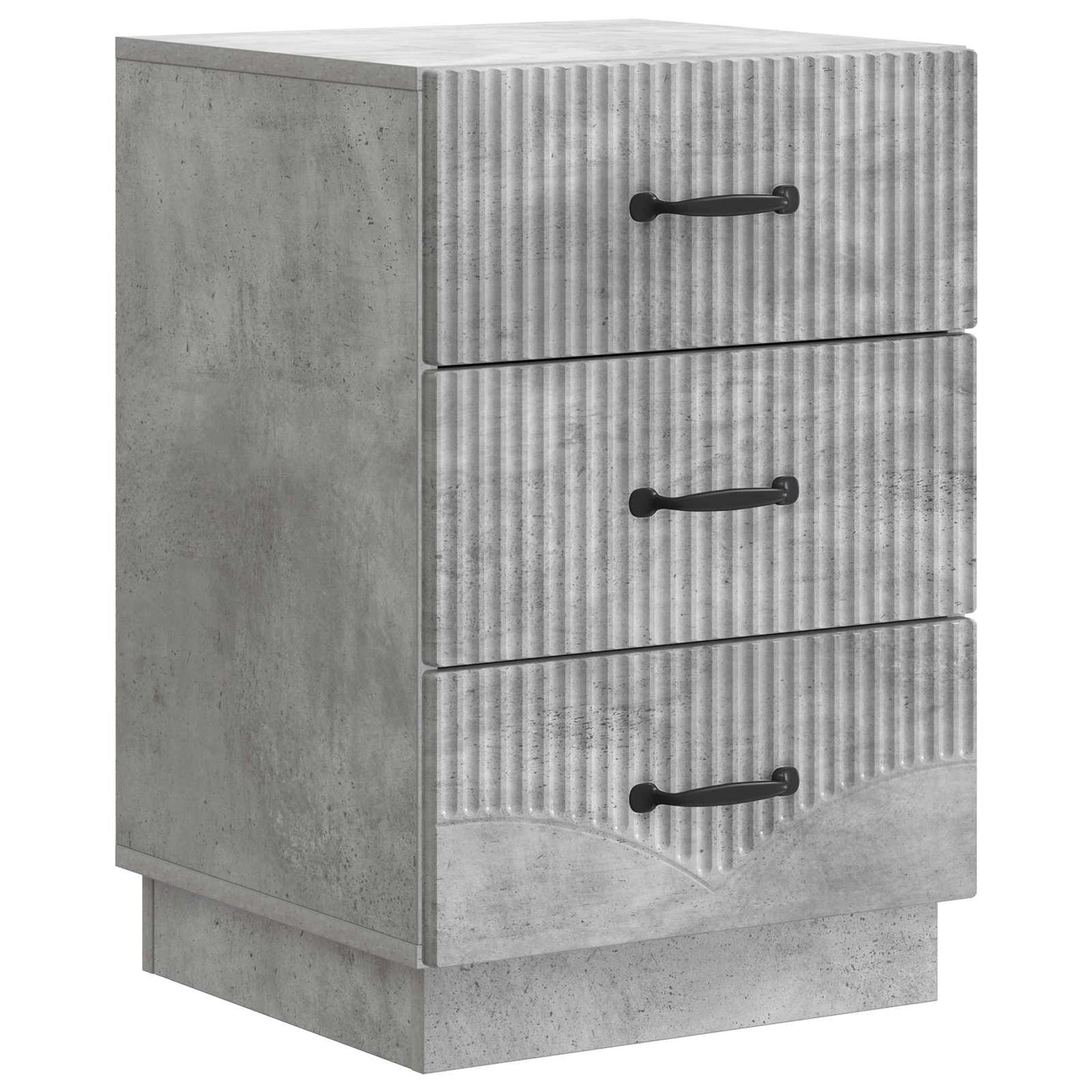 Bedside Cabinet Concrete Grey 43 x 41 x 63.5 cm Engineered Wood