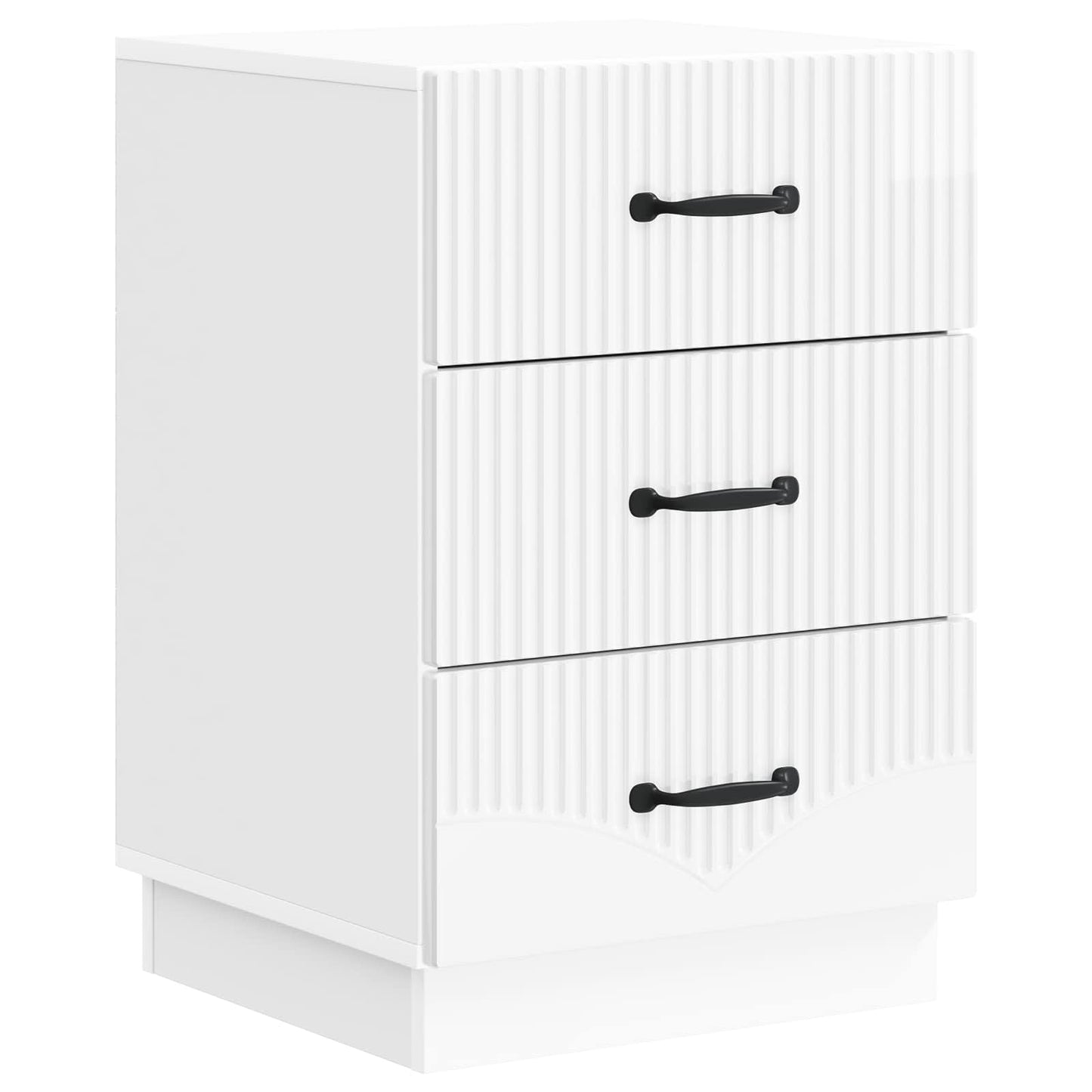 Bedside Cabinet with Drawer High Gloss White 43 x 41 x 63.5 cm