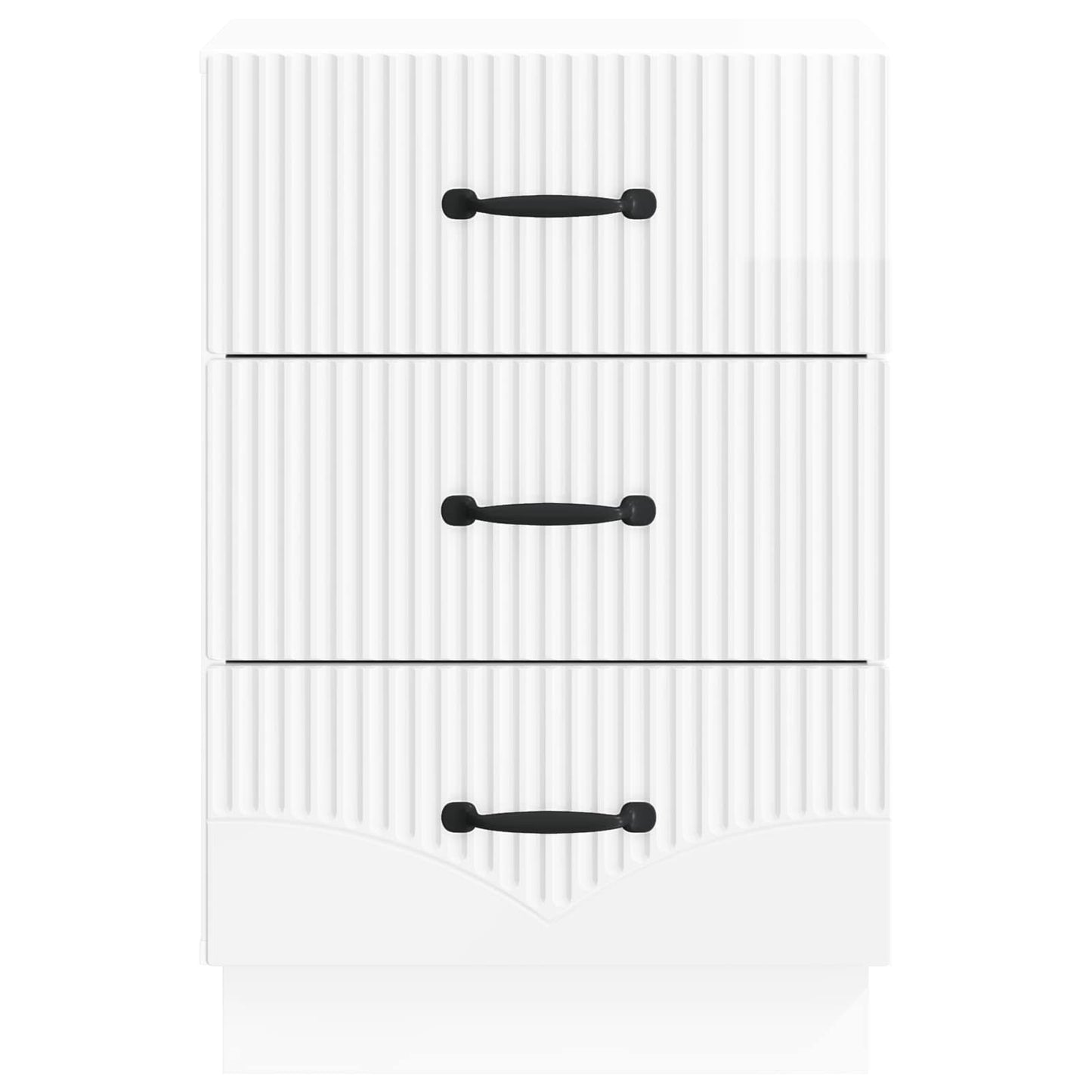 Bedside Cabinet with Drawer High Gloss White 43 x 41 x 63.5 cm