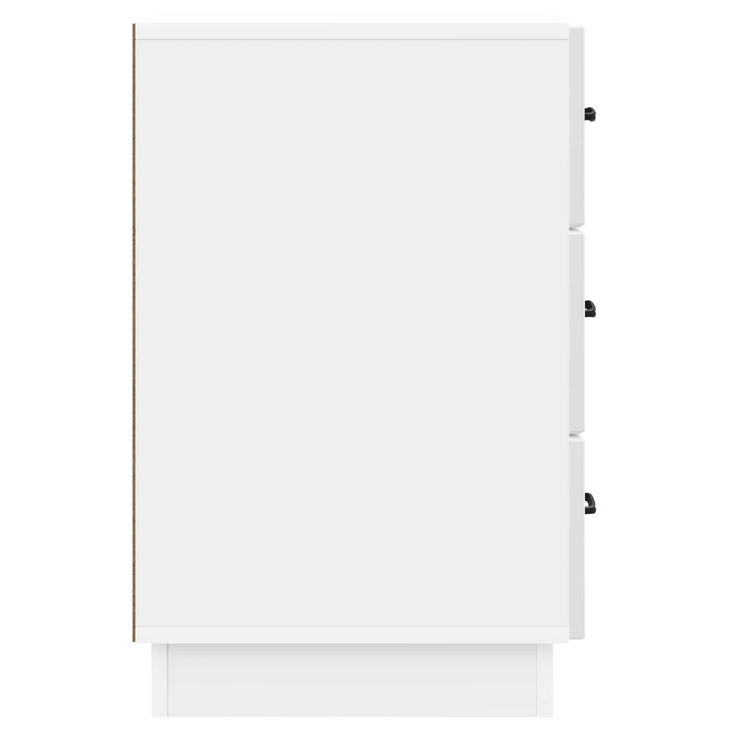 Bedside Cabinet with Drawer High Gloss White 43 x 41 x 63.5 cm