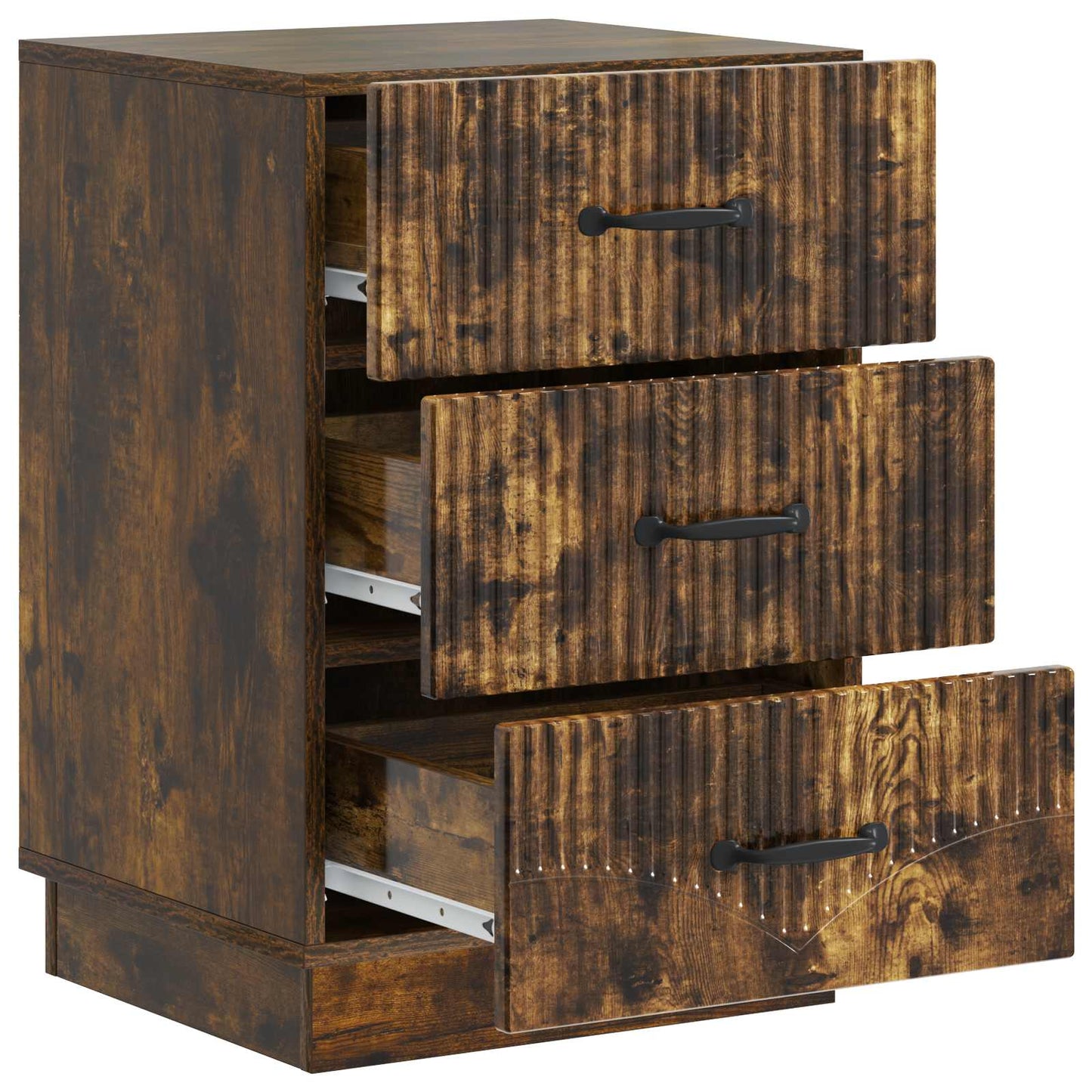 Bedside Cabinet Smoked Oak 43 x 41 x 63.5 cm Engineered Wood