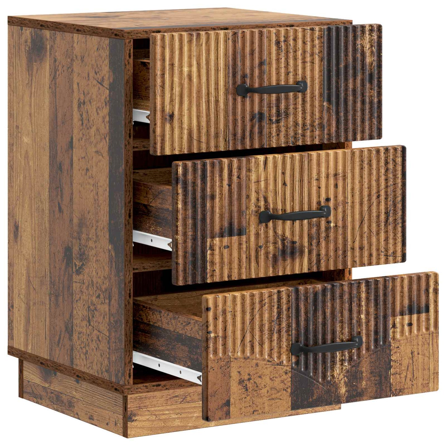 Bedside Cabinet Old Wood 43 x 41 x 63.5 cm Engineered Wood