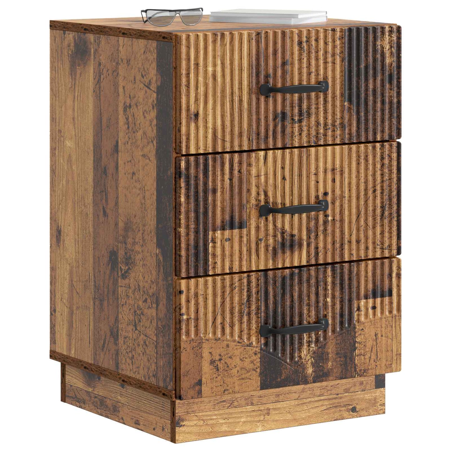 Bedside Cabinet Old Wood 43 x 41 x 63.5 cm Engineered Wood