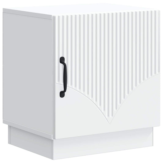 Bedside Table White 43 x 34.5 x 47 cm Engineered Wood