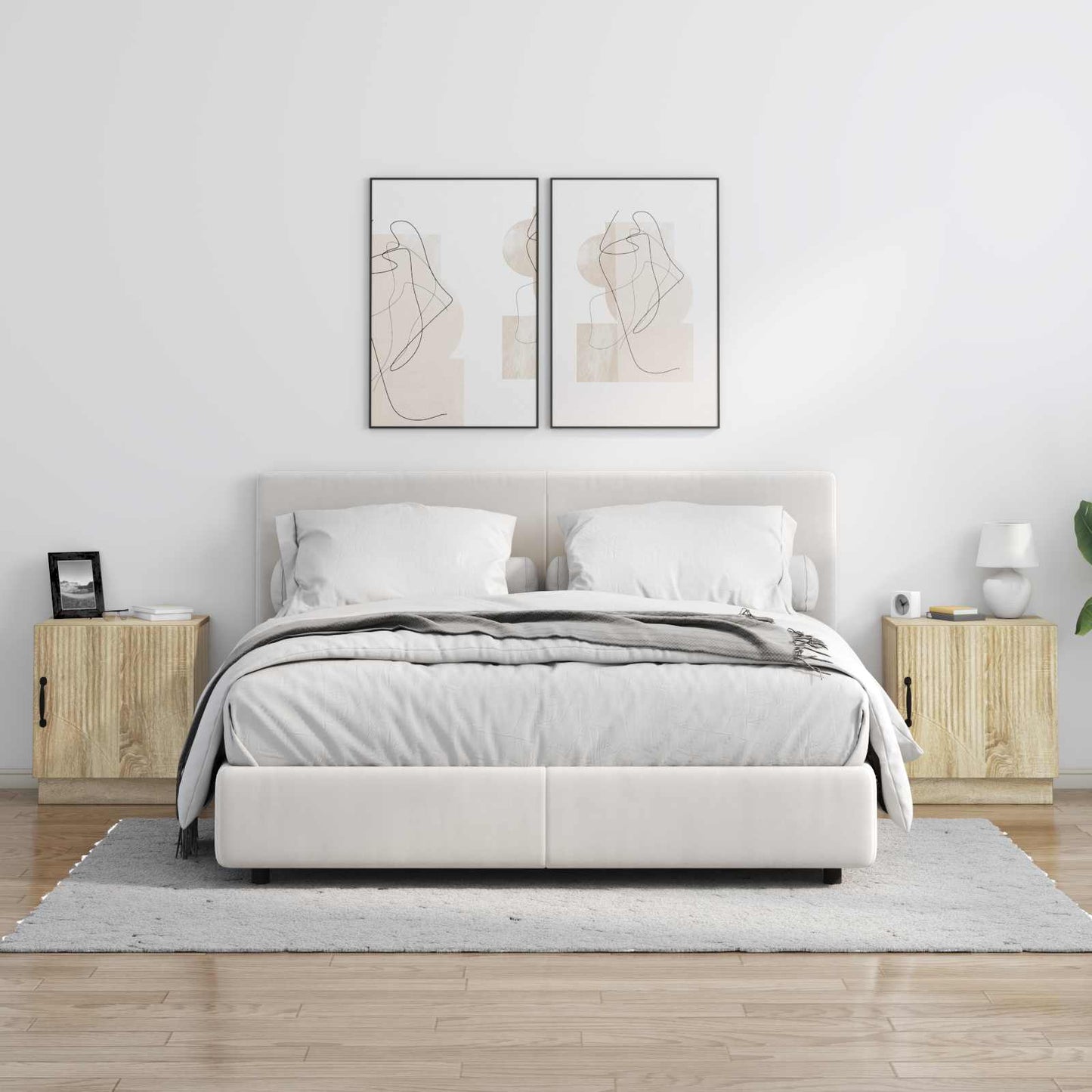 Bedside Table 2 pcs Sonoma Oak 43 x 34.5 x 47 cm