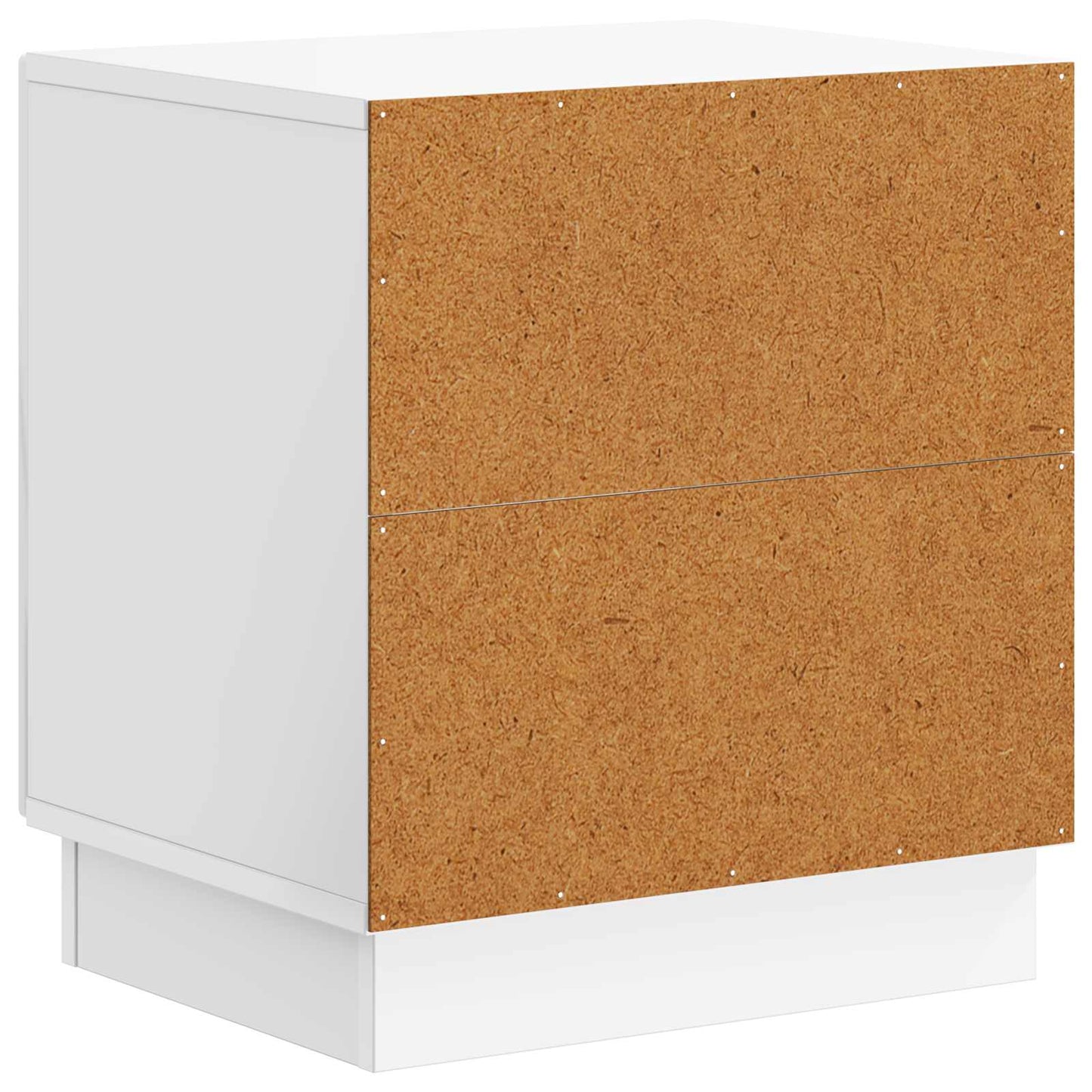 Bedside Table High Gloss White 43 x 34.5 x 47 cm