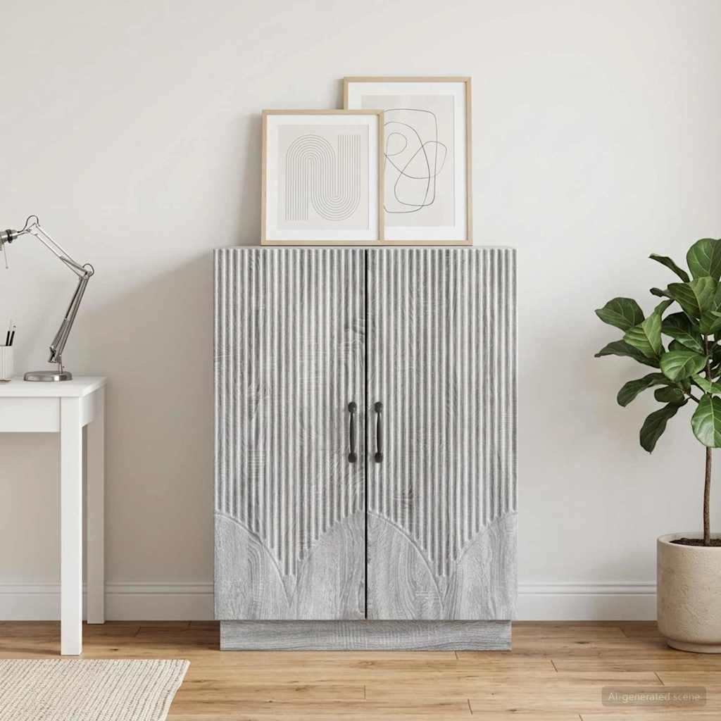 Sideboard Grey Sonoma 66 x 34.5 x 87 cm Engineered Wood