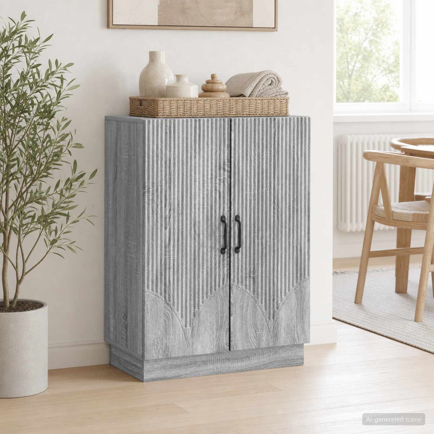 Sideboard Grey Sonoma 66 x 34.5 x 87 cm Engineered Wood