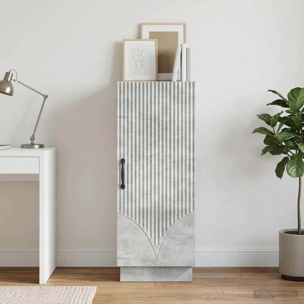 Sideboard Concrete Grey 33 x 34.5 x 87 cm Engineered Wood