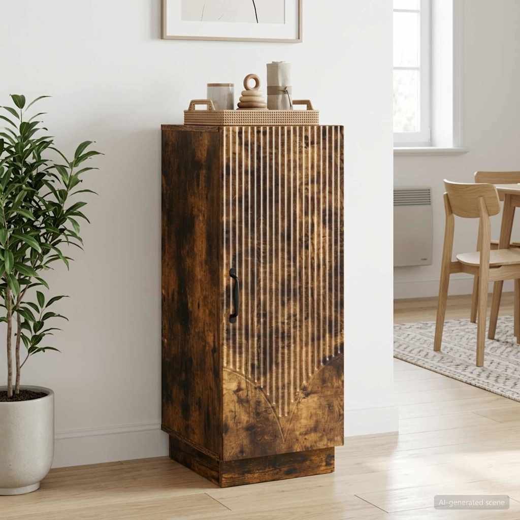 Sideboard Smoked Oak 33 x 34.5 x 87 cm Engineered Wood