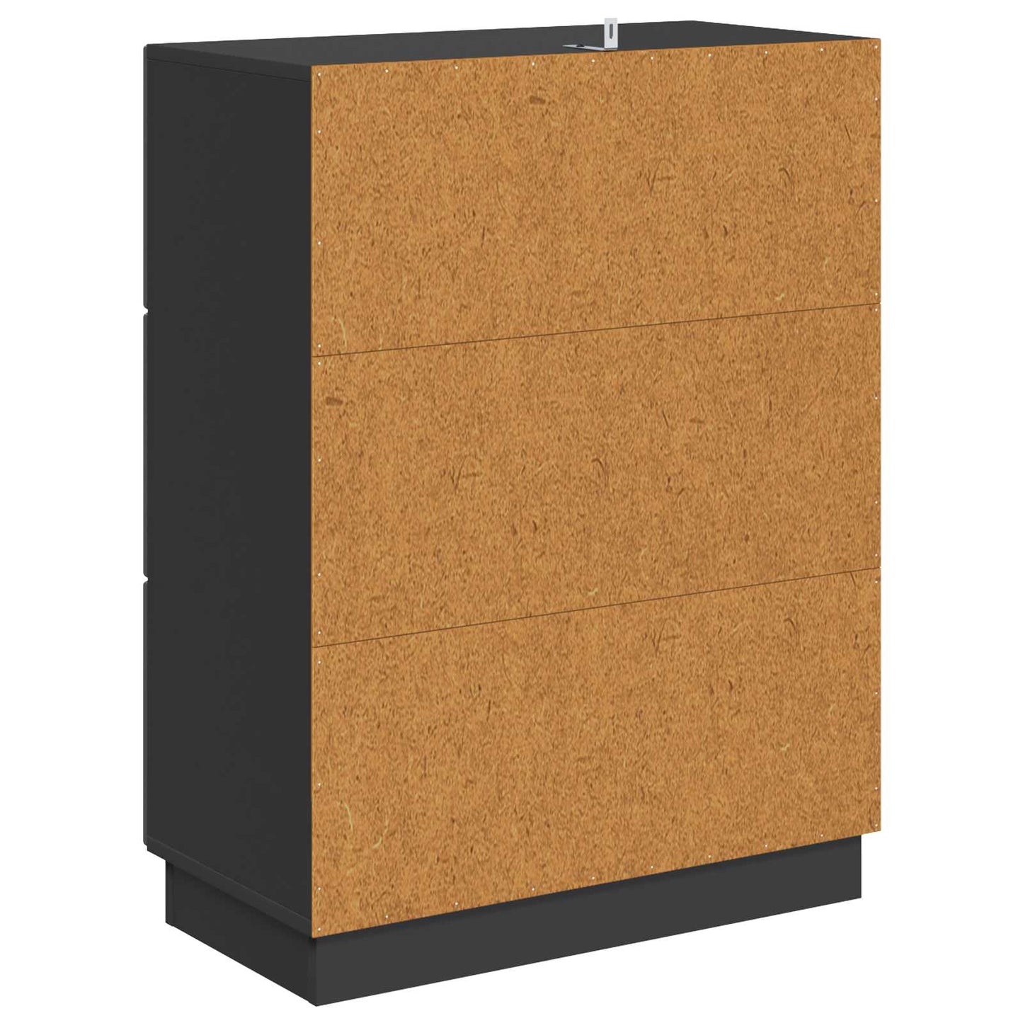 Drawer Cabinet Black 66 x 34.5 x 87 cm Engineered Wood