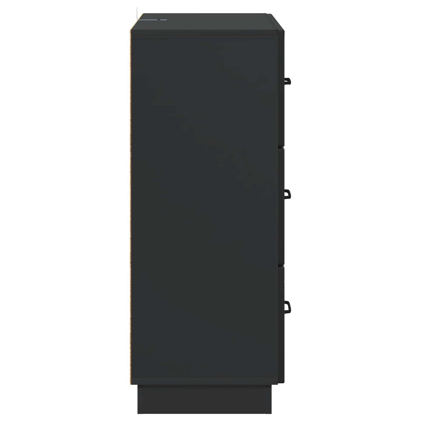 Drawer Cabinet Black 66 x 34.5 x 87 cm Engineered Wood
