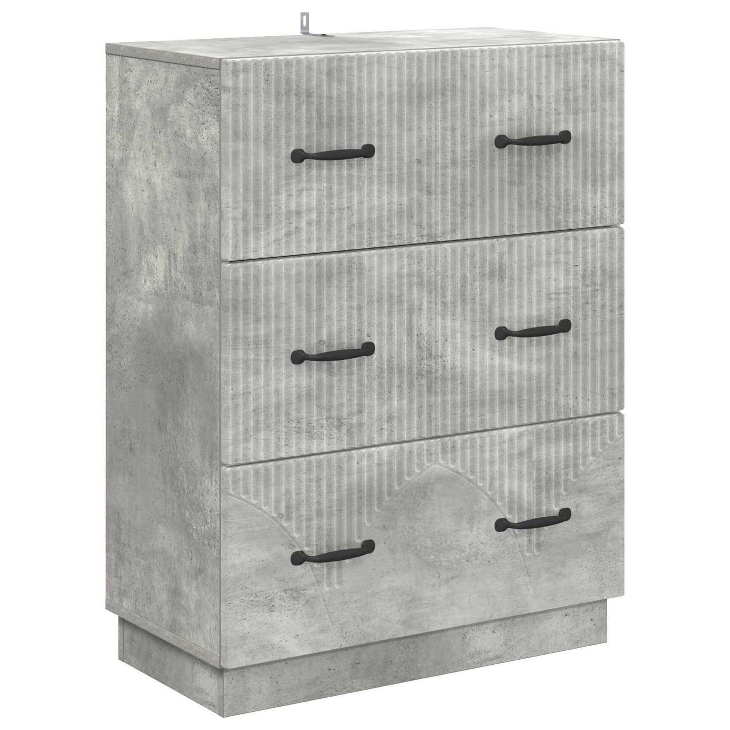 Drawer Cabinet Concrete Grey 66 x 34.5 x 87 cm Engineered Wood