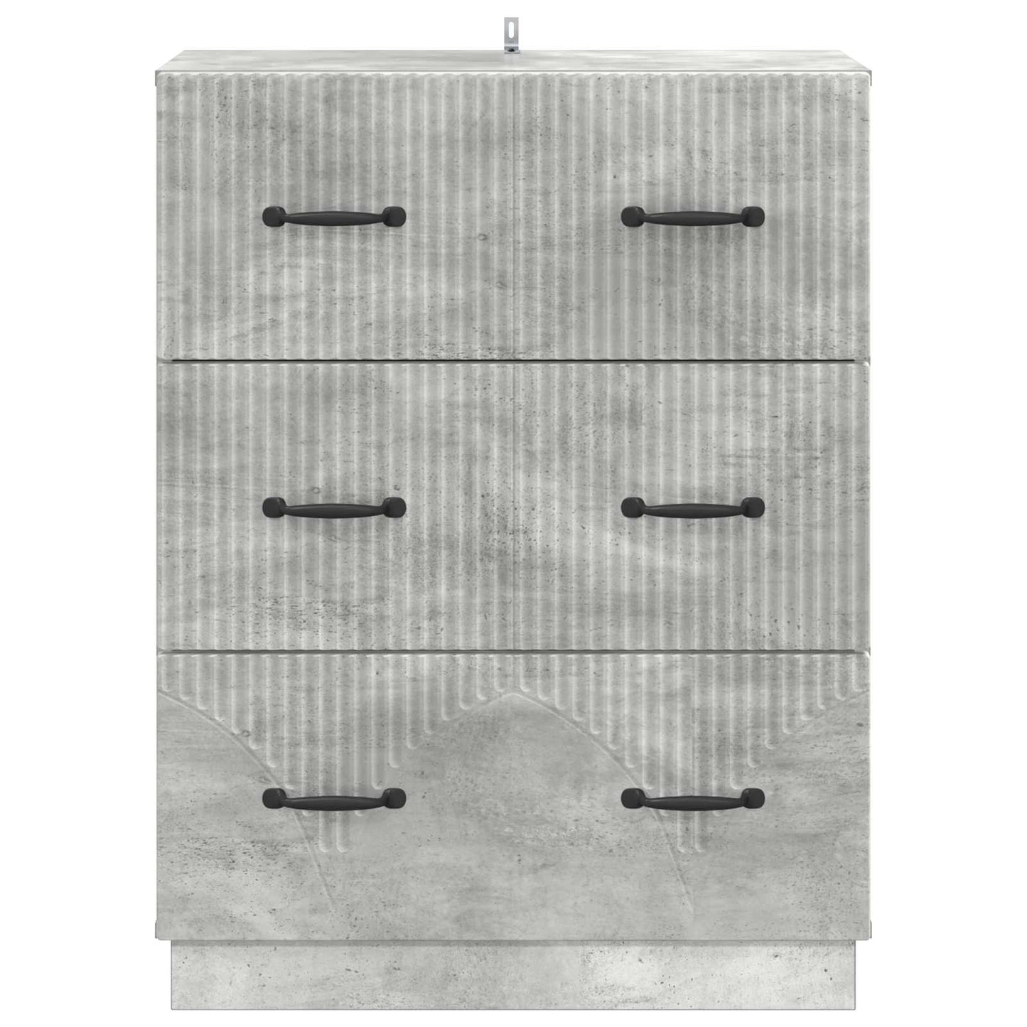 Drawer Cabinet Concrete Grey 66 x 34.5 x 87 cm Engineered Wood