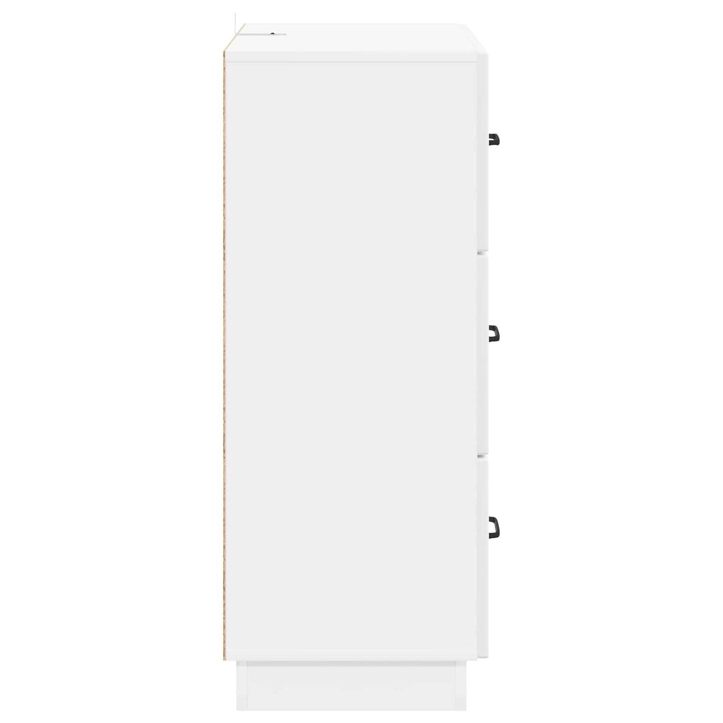 Drawer Cabinet High Gloss White 66 x 34.5 x 87 cm