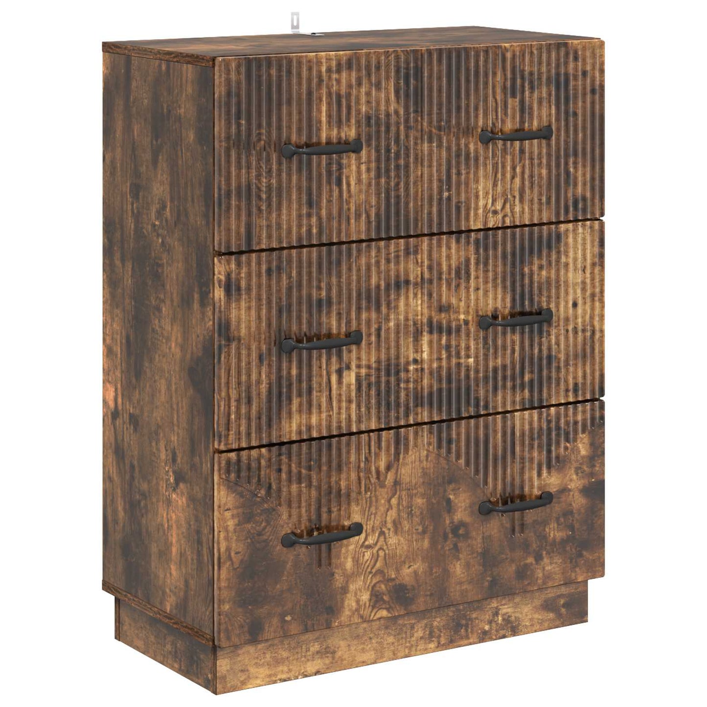 Drawer Cabinet Smoked Oak 66 x 34.5 x 87 cm Engineered Wood