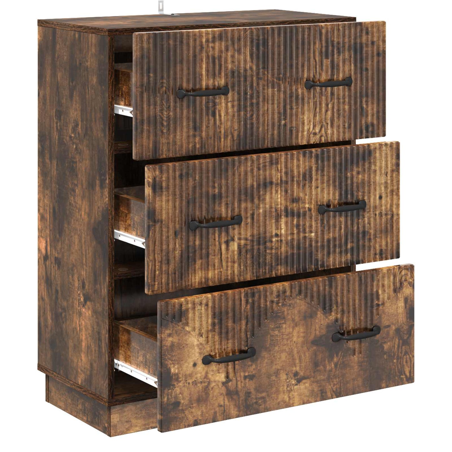 Drawer Cabinet Smoked Oak 66 x 34.5 x 87 cm Engineered Wood